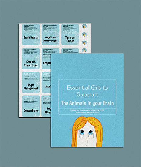 Essential Oils to Support The Animals in your Brain Booklet and Labels